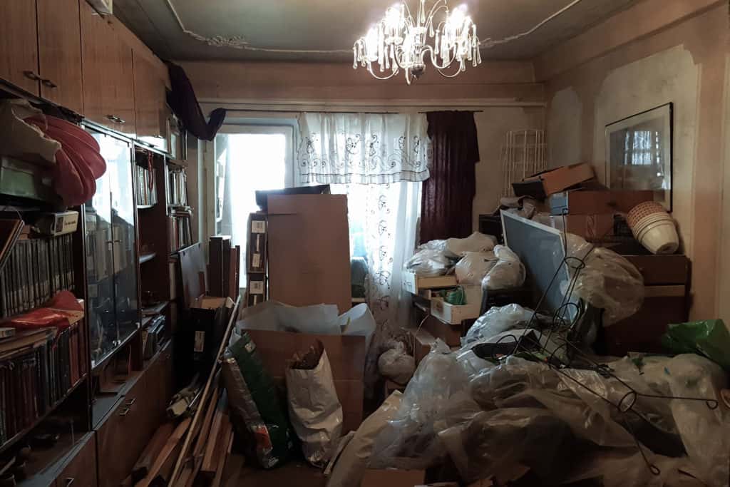 A house hoarded with random stuff.